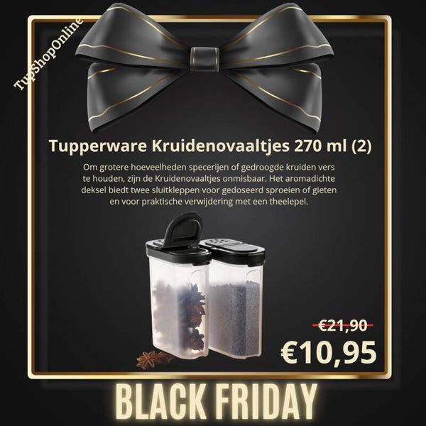 Tupperware Kruidenovaaltjes 270 ml (2) Black Friday