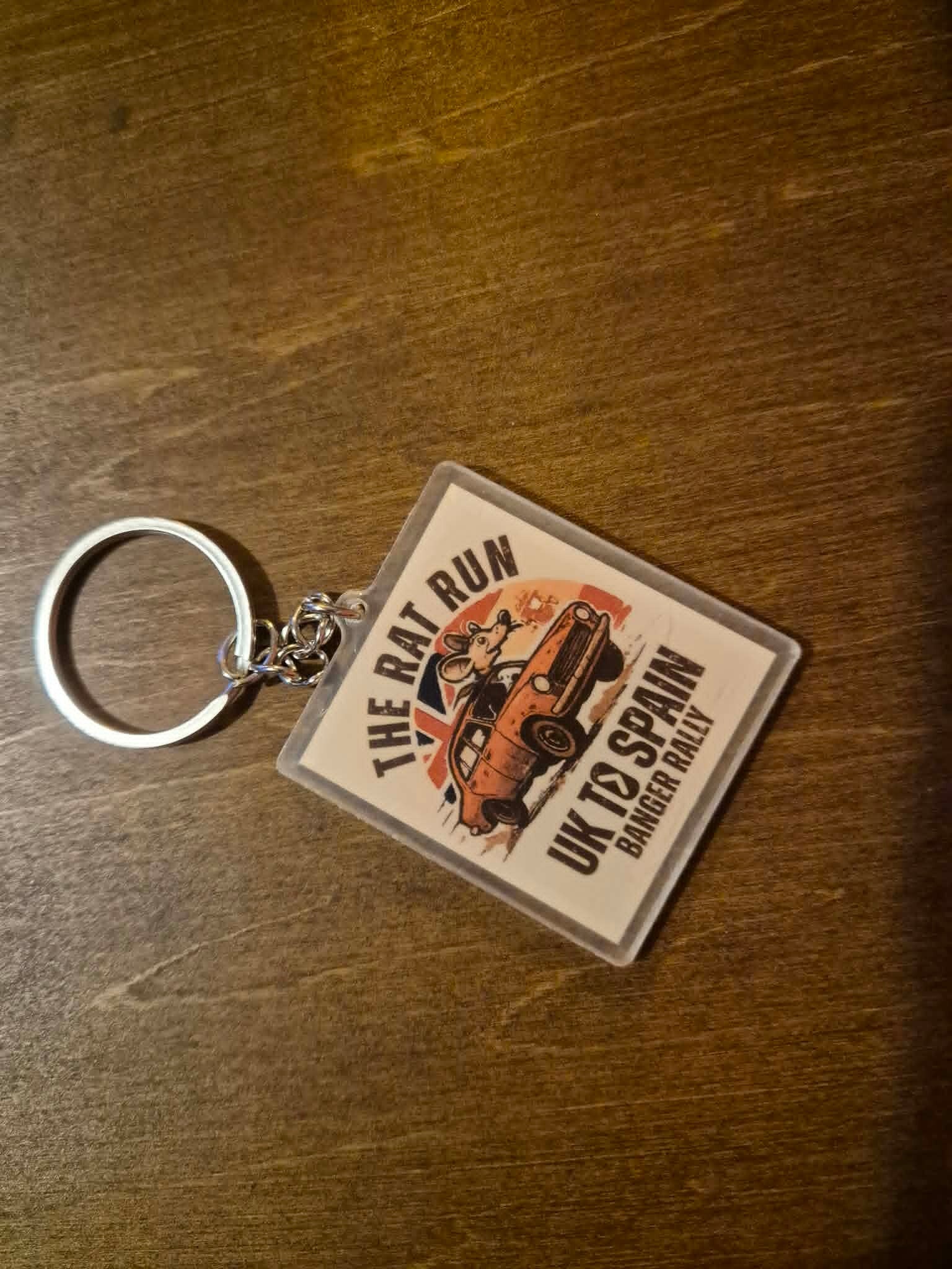 Rat Run Rally Keychain