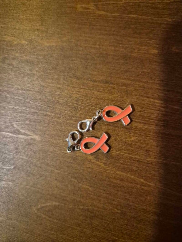 Leukaemia Ribbon Charm x2