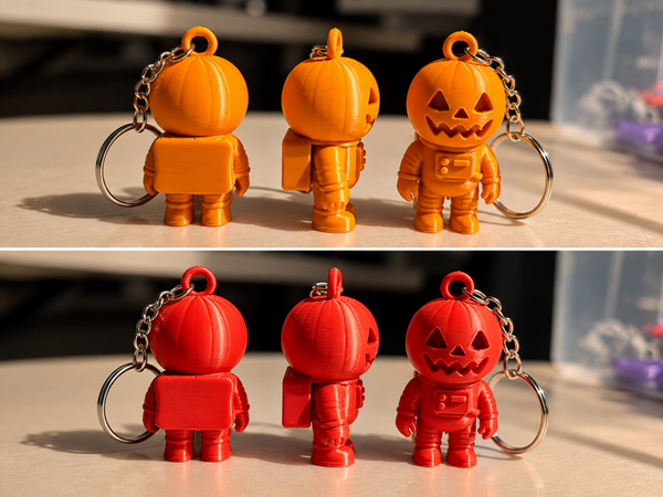 3D PRINTED PUMPKIN KEYRINGS