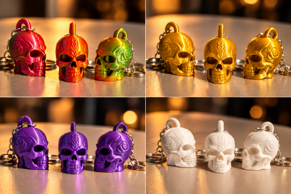 3D PRINTED SKULL KEYRINGS