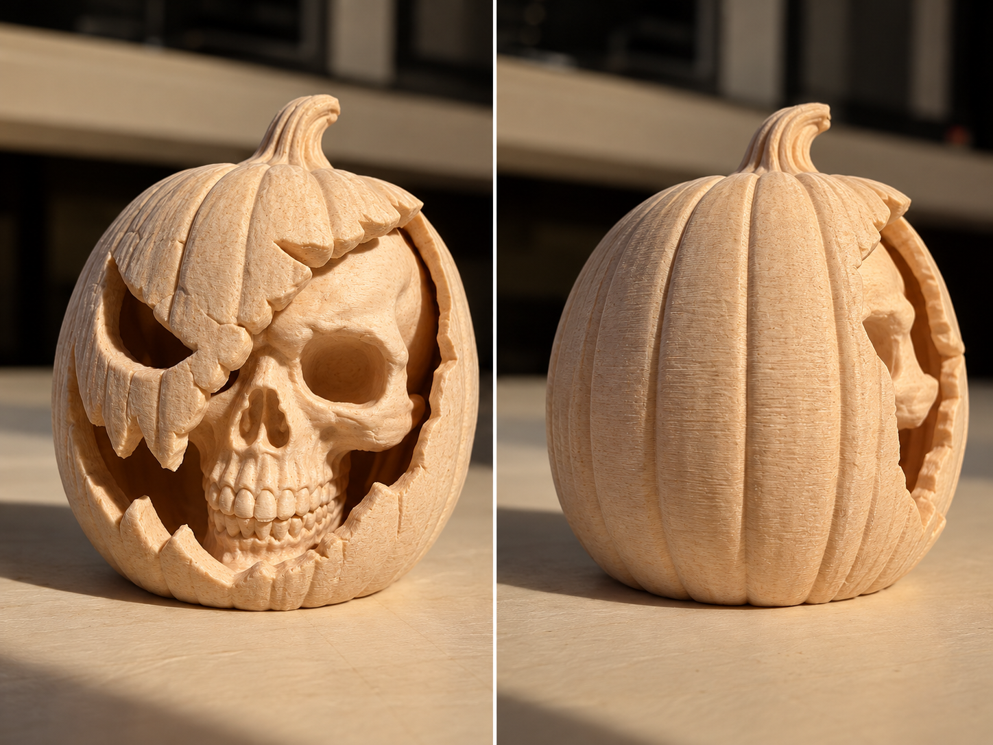 3D PRINTED SKULL PUMPKIN
