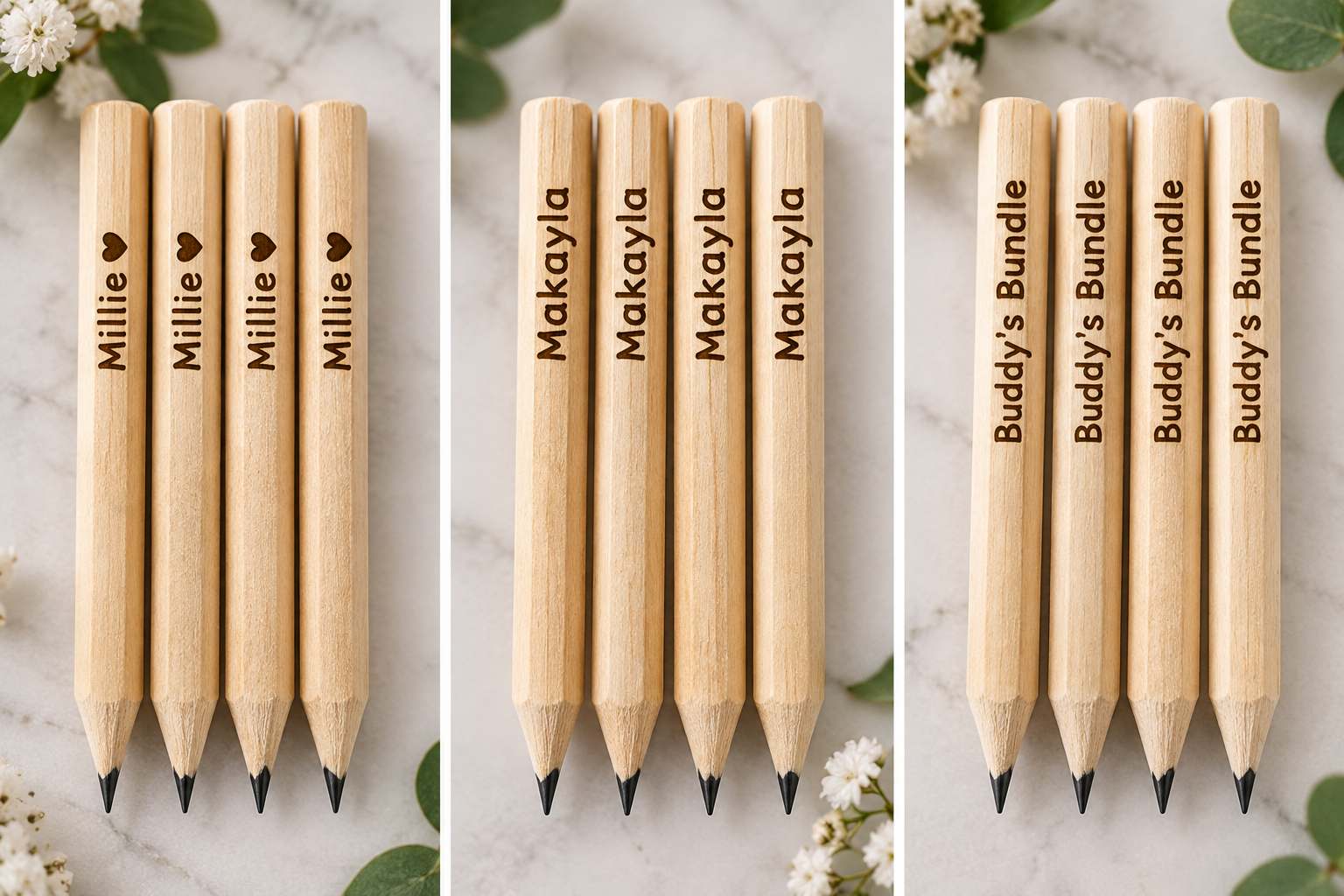 ✏️ Personalised Wooden Pencils – 9cm