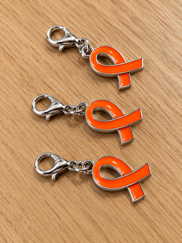 🧡 Mini Leukemia Awareness Ribbon Charms