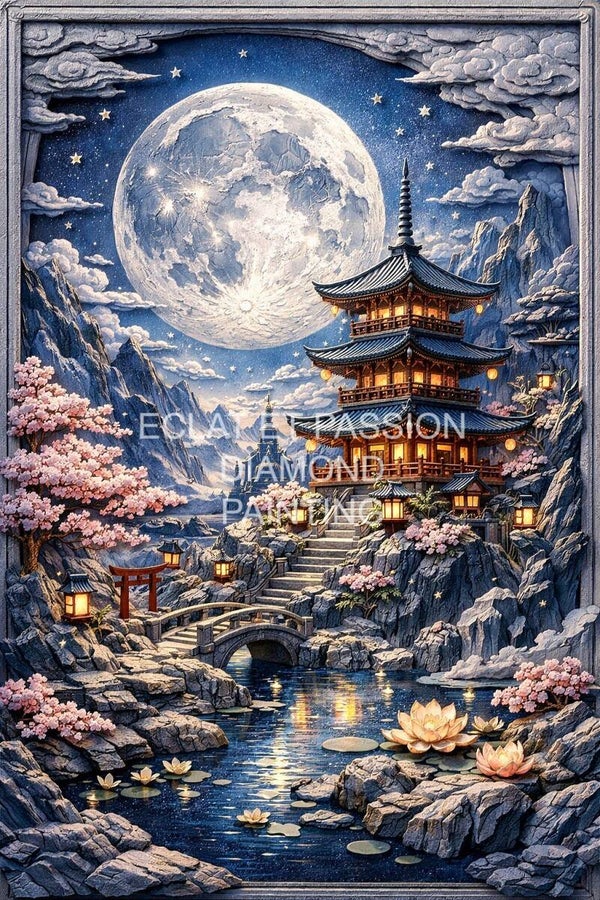 PAYSAGE JAPONAIS NOCTURNE