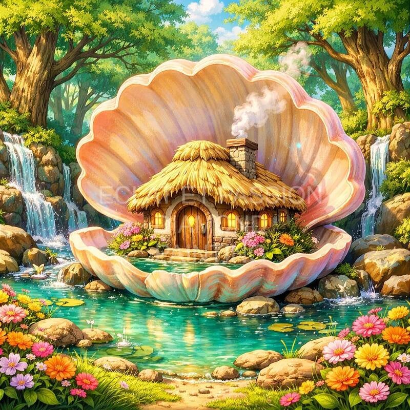 MAISON COQUILLAGE (70X70)