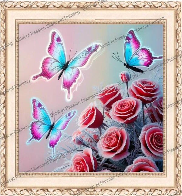 BOUQUET DE ROSES GIVREES