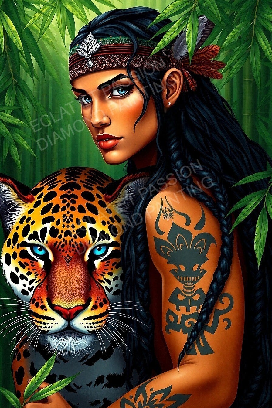 TEKOA ET SON JAGUAR (40x60)