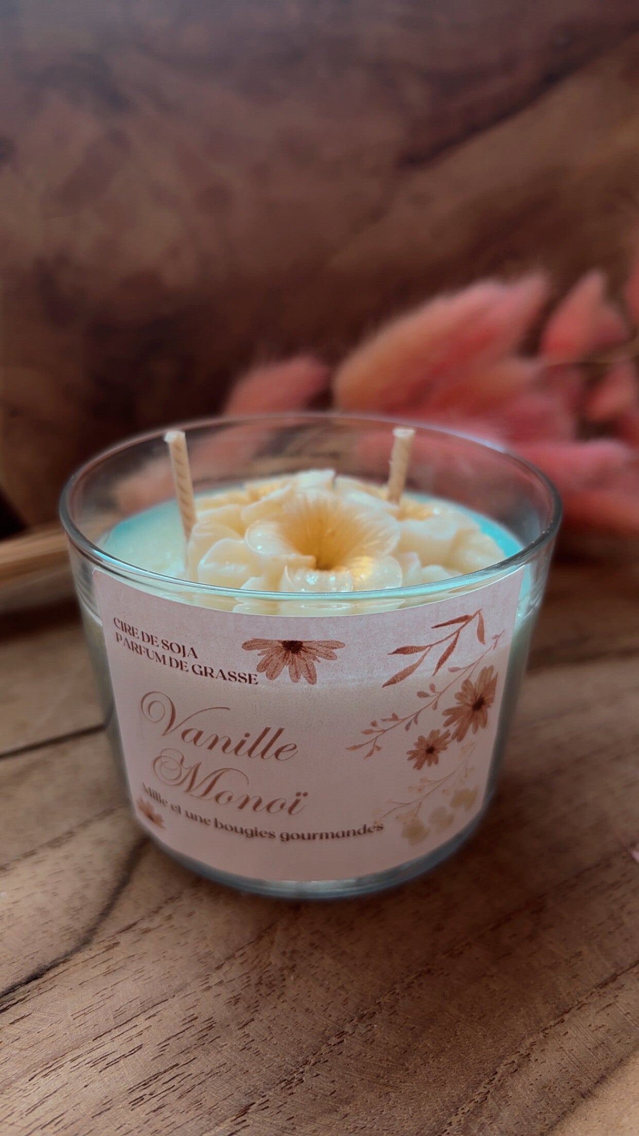 Bougie gourmande vanille monoï