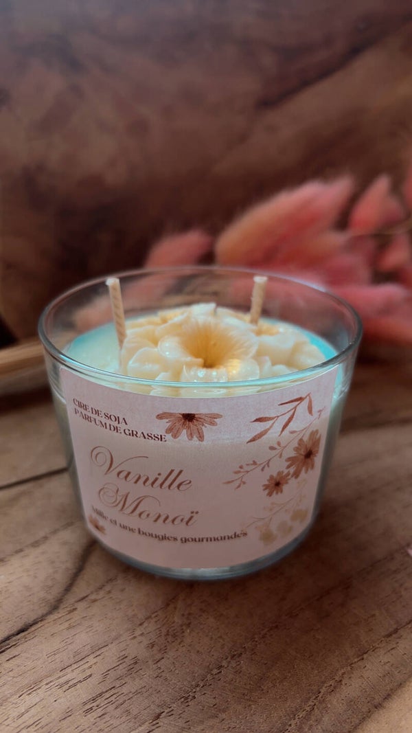 Bougie gourmande vanille monoï