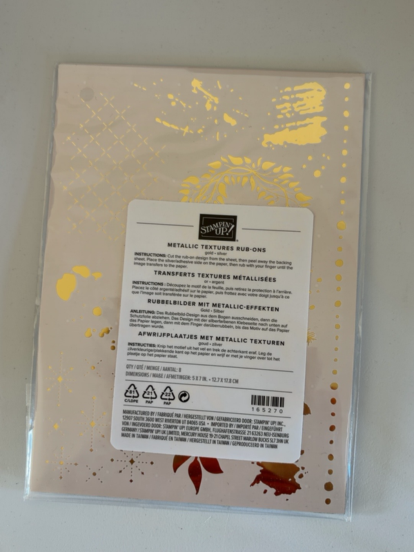 ✨ Metallic Textures Rub-Ons – goud & zilver