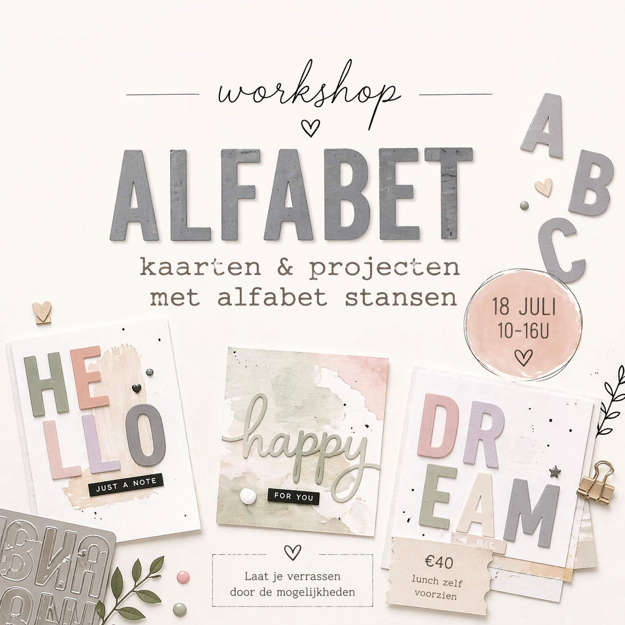 Werken met alfabetstansen- 18/7