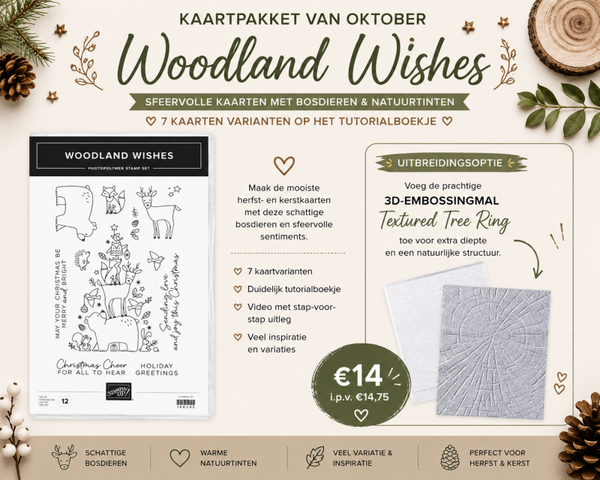 Kaartpakket oktober Woodland Wishes