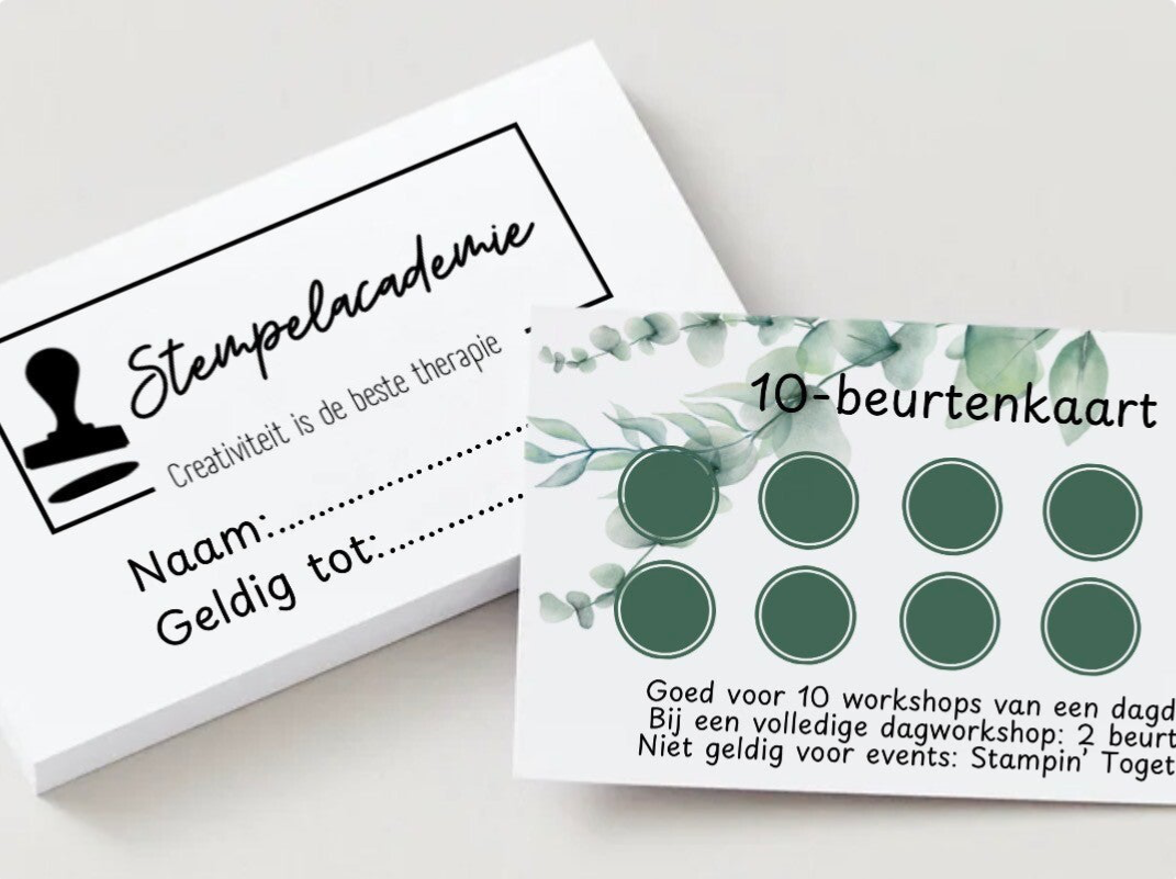 🎨 10-beurtenkaart Workshops – De Stempelacademie