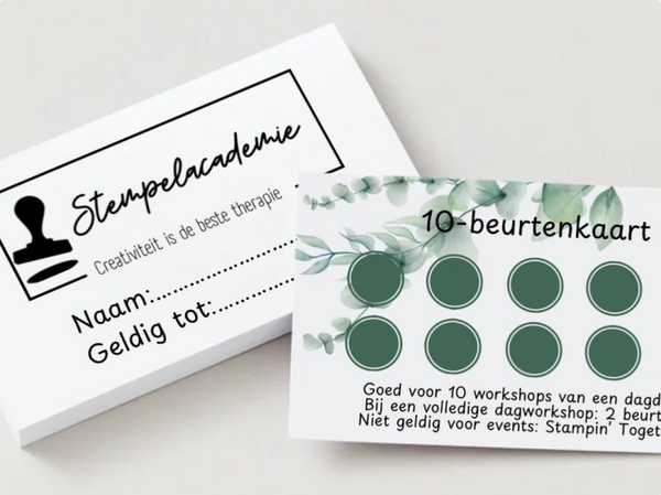 🎨 10-beurtenkaart Workshops – De Stempelacademie