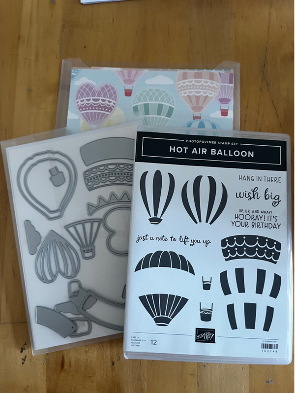 Hot Air Balloon – stempelset + snijmallen + dessinpapier (retired bundel)
