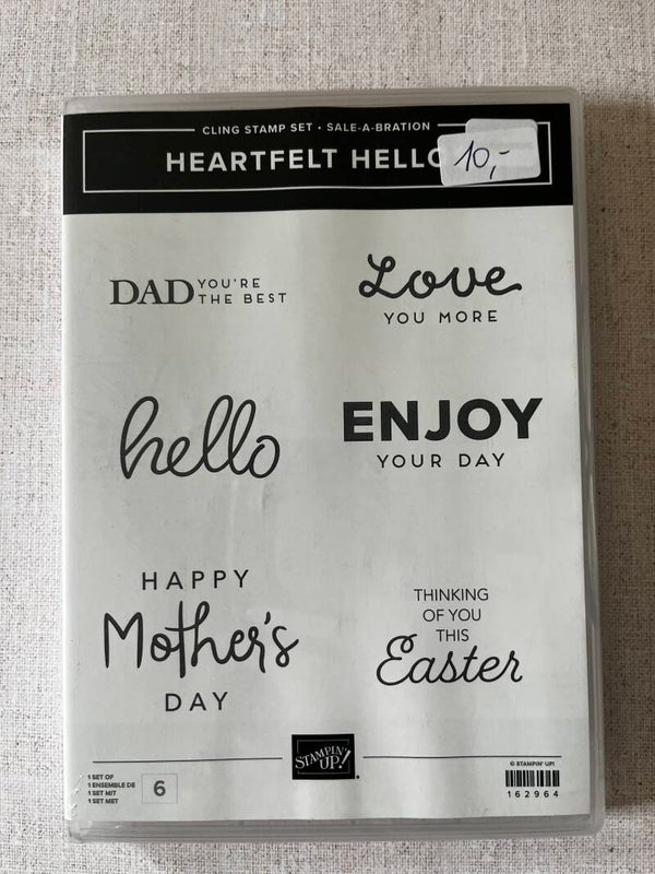 Heartfelt hello stempel