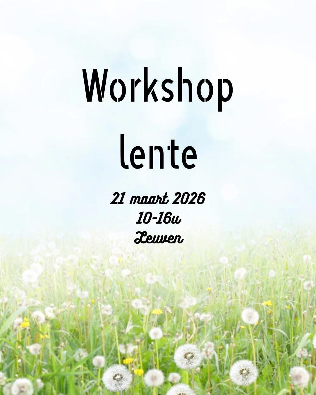 Dagworkshop Lente in Leuven-21/3