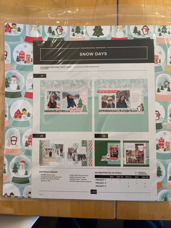 Snow days workshoppakket scrapbooking