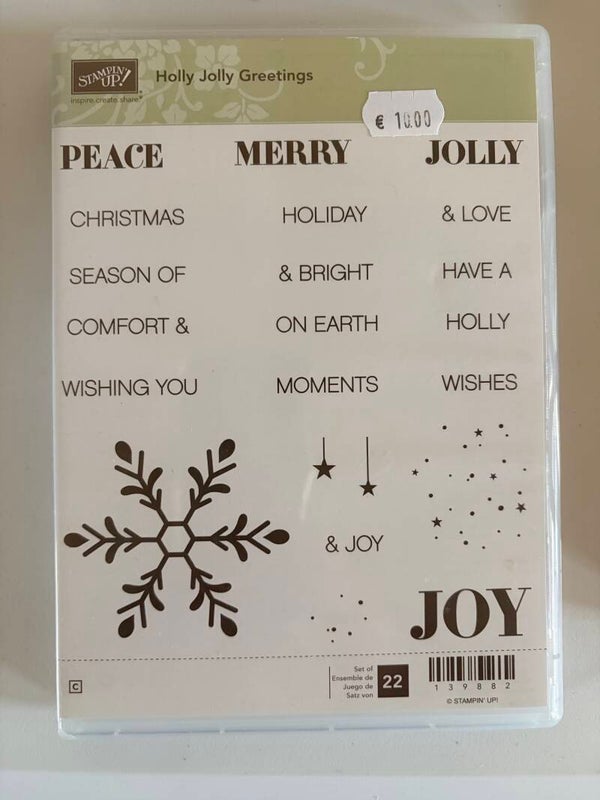 Holly Jolly Greetings – Stampin’ Up!® stempelset – tweedehands