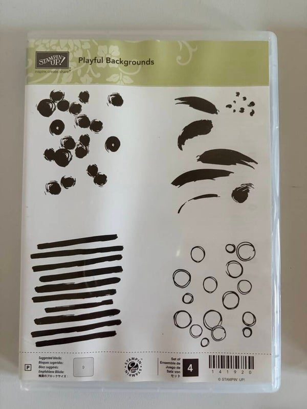 Playful Backgrounds – Stampin’ Up!® stempelset – tweedehands