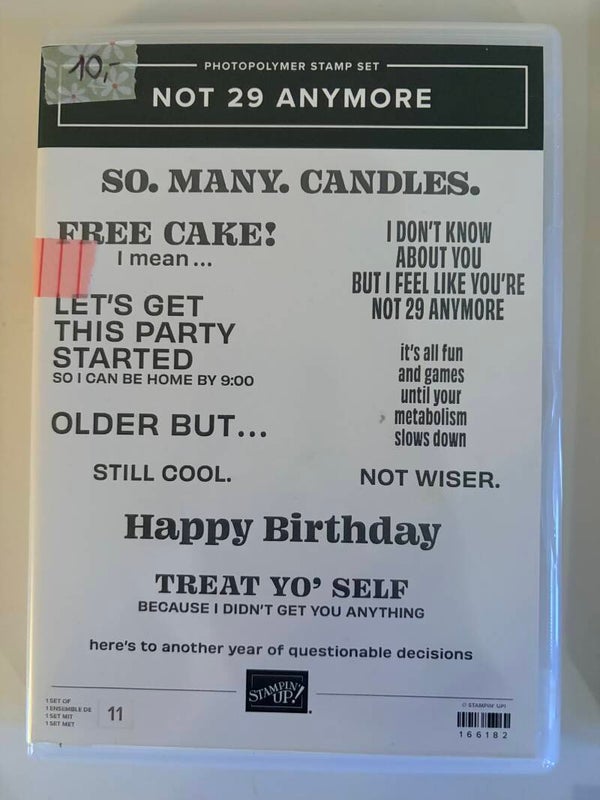 Not 29 Anymore – Stampin’ Up!® stempelset – tweedehands