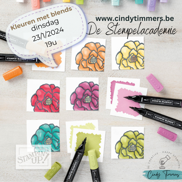 Workshop: kleuren met Stampin’ blends