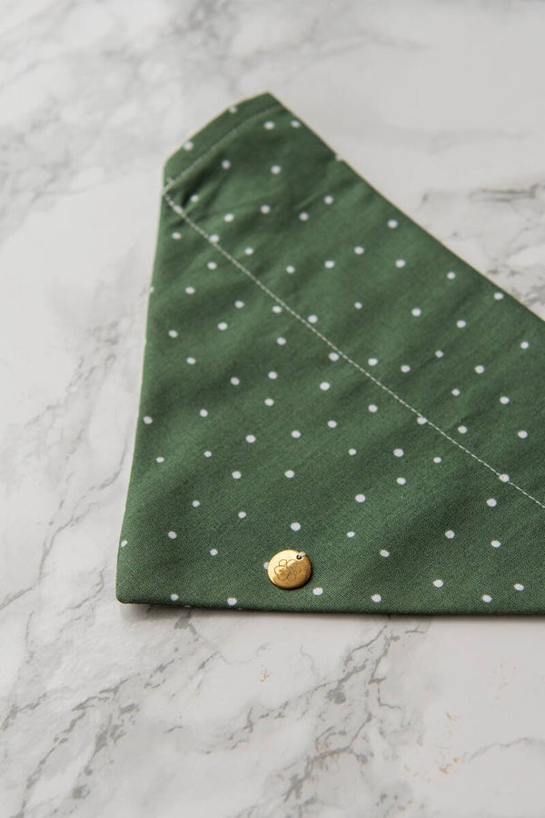 Bandana - Green Polka
