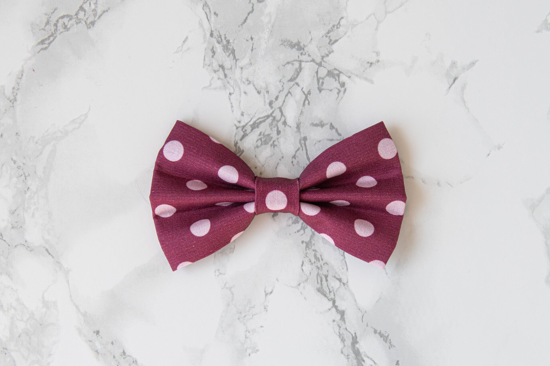 Bow - Polka Dots Burgandy