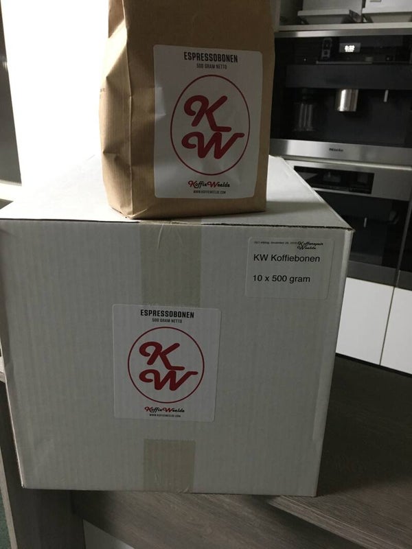 Koffiebonen 10 x 500 gram doos