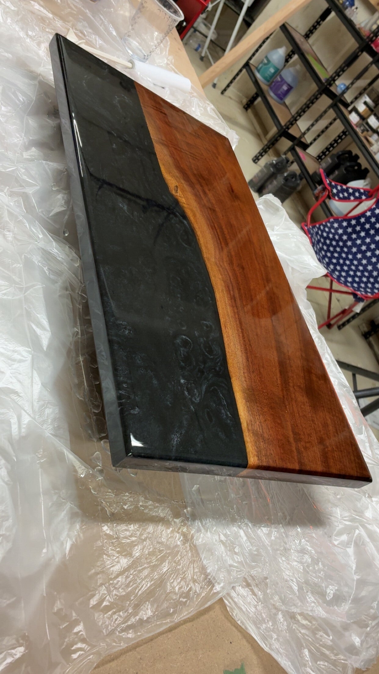 End table Epoxy River Style