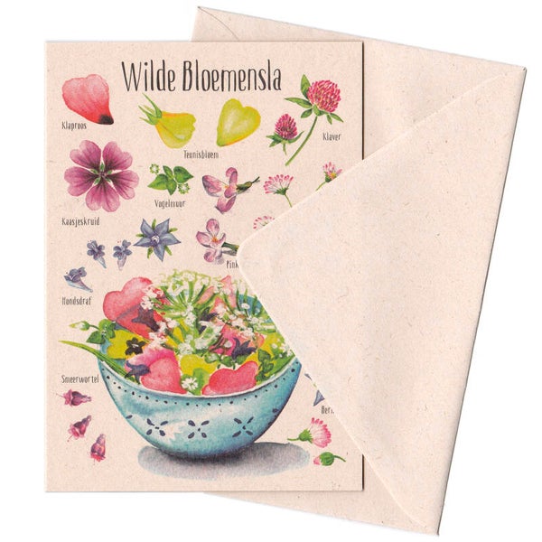 Wenskaart "Wilde Bloemensla"