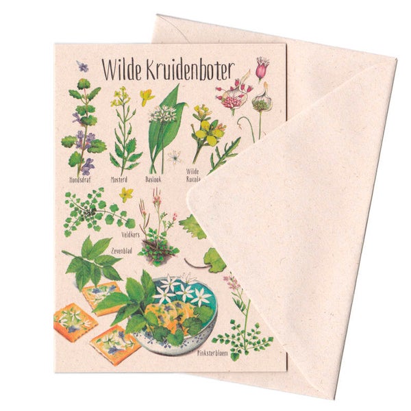 Wenskaart "Wilde Kruidenboter"
