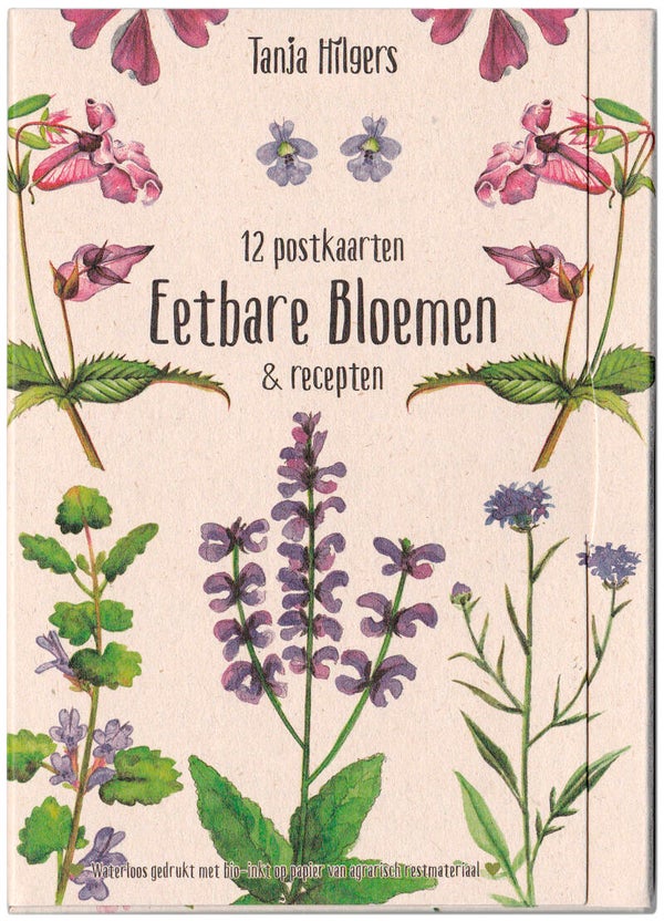 Set 12 Postkaarten met Eetbare Bloemen