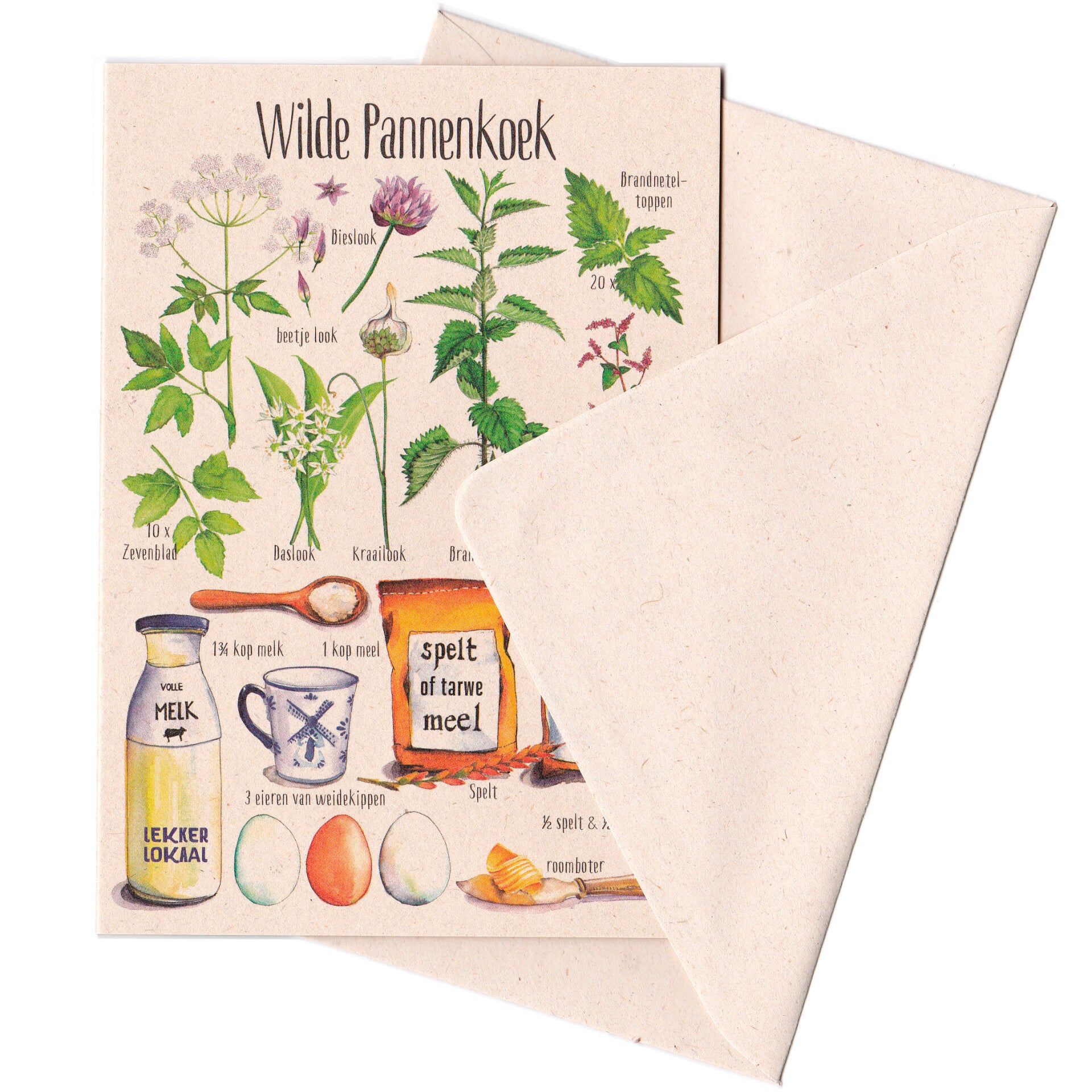 Wenskaart "Wilde Pannenkoek"