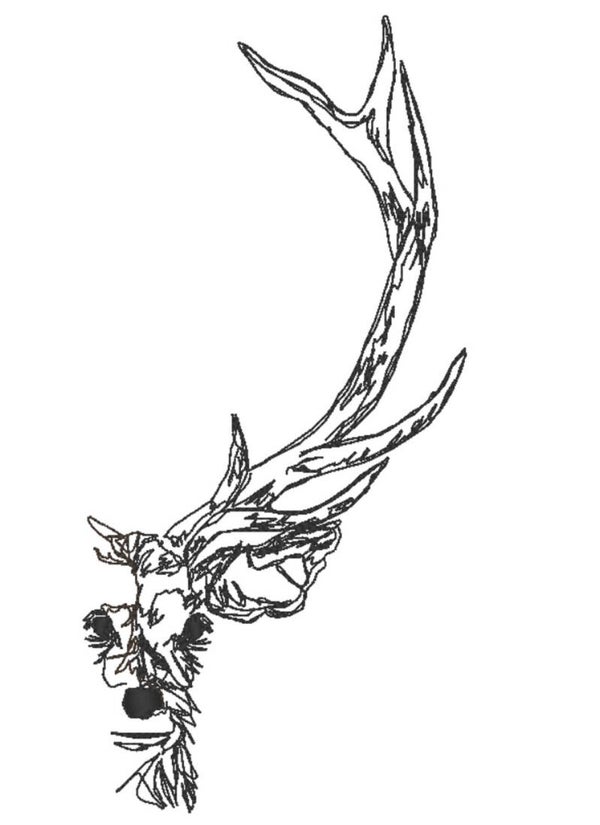 Stickmotive Hirsch mit Geweih
