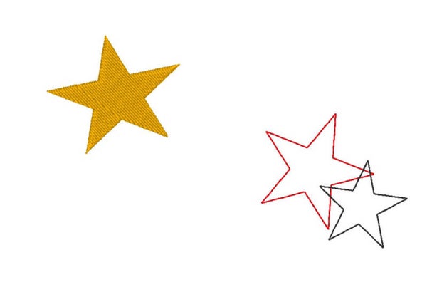 Stickerei Sterne