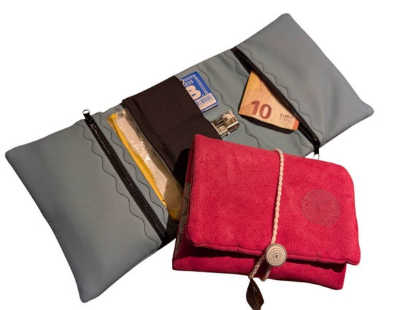 Tabaktasche Tabakbeutel Kordel und Knopf