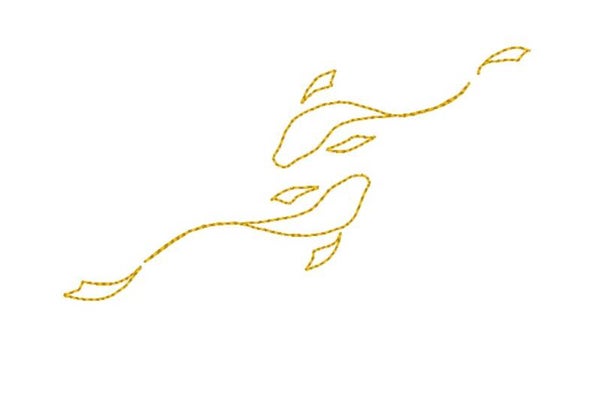 Stickmotive Fische Linien