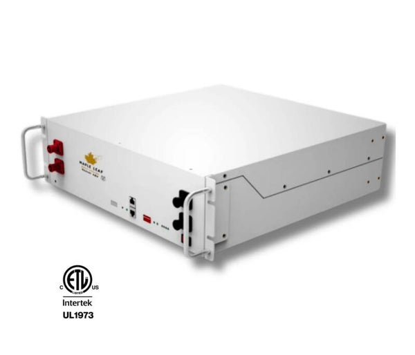 Maple Leaf 48v 100Ah Server Rack Beaver Deep Cycle Lithium Iron Phosphate Battery (LiFePO4 Battery) - W/ Advance BMS | LED Display | CAN/RS485 Port