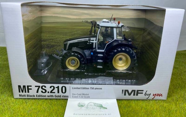 Massey Ferguson 7S.210 Matt Black golden rims