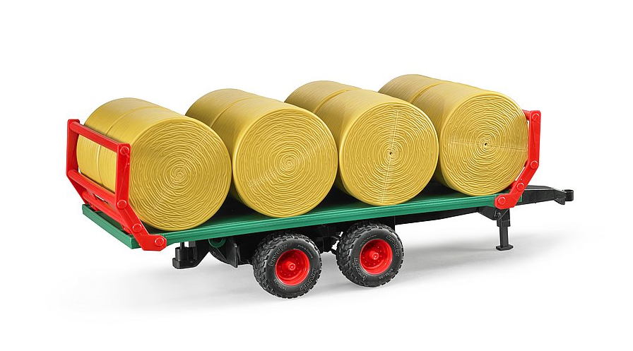 Balentransportaanhanger met strobalen