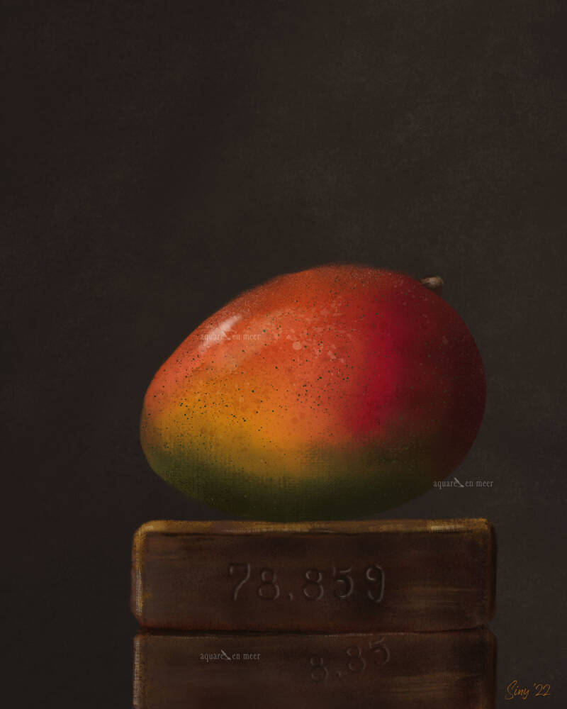 Digitaal geschilderde mango