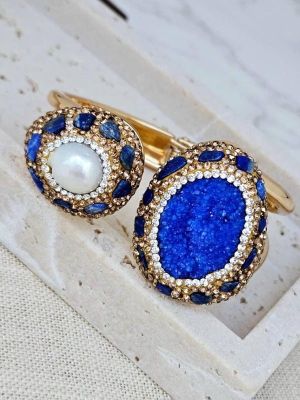 Brazalete cuarzo azul