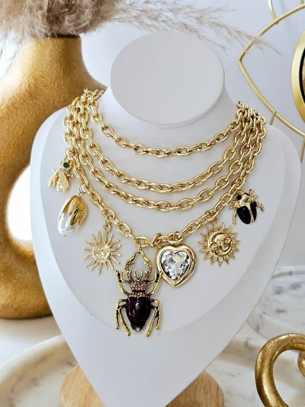 COLLAR 4 CADENAS BICHOS