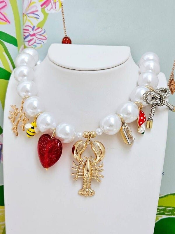 Collar Perla y langosta