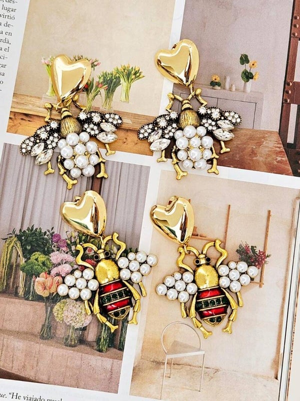 Arete abeja largo