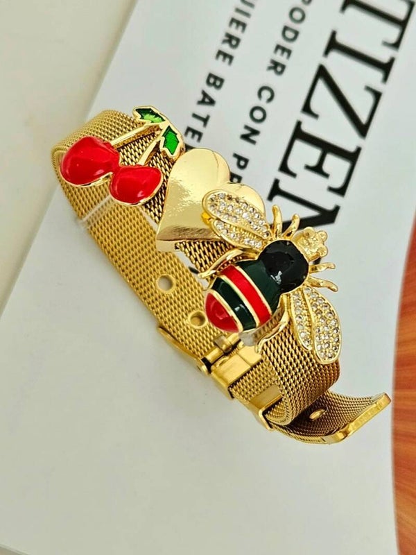 Pulsera abeja y cereza