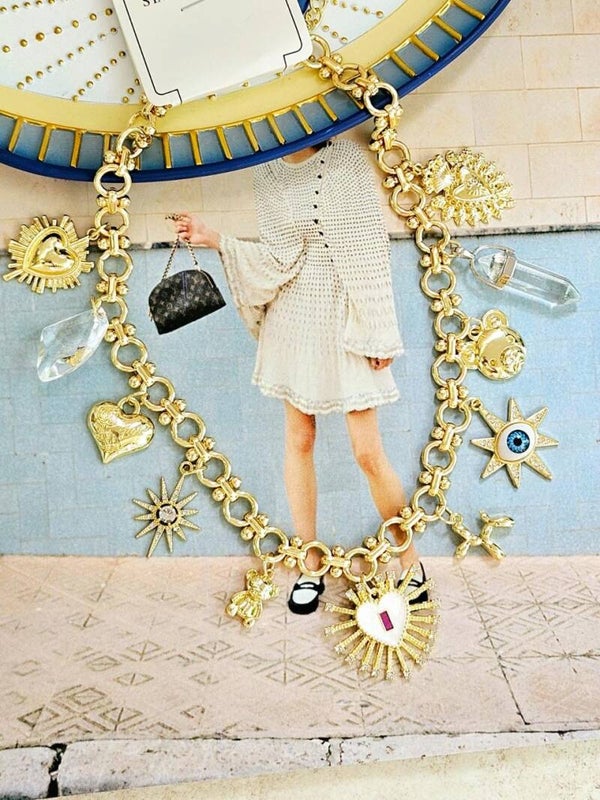Collar ojo azul y dijes