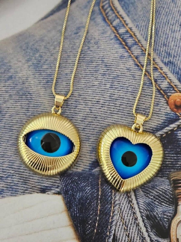 Collar ojo azul